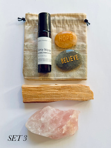 Dirty Hippy Crystal Kit + Palo Santo ($92 VALUE) • SET 3