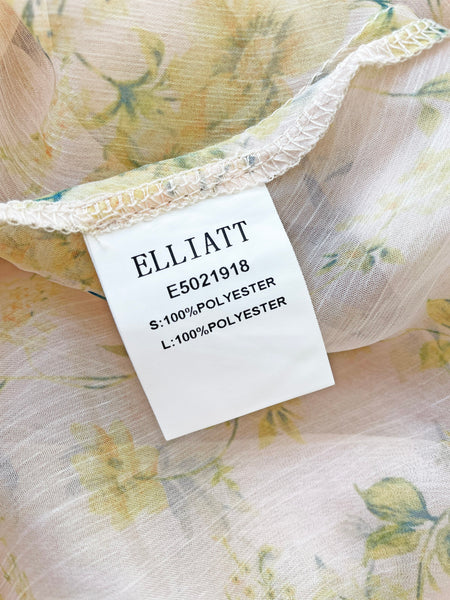 Elliat Gardenia Floral Midi Dress • (Size Medium) AUS 10-12