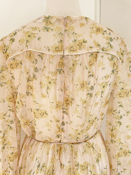 Elliat Gardenia Floral Midi Dress • (Size Medium) AUS 10-12
