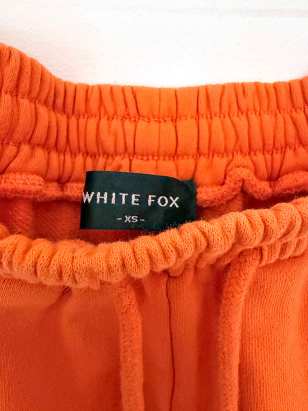 Pre-Loved WHITE FOX Orange Track Pants • Size XS