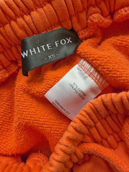Pre-Loved WHITE FOX Orange Track Pants • Size XS