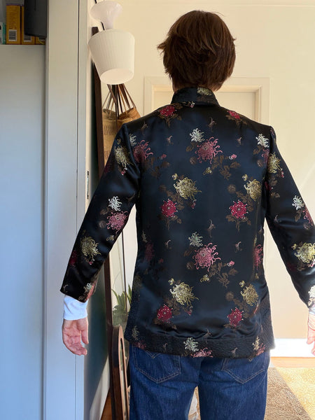 1960s Reversible Satin Brocade Jacket • (Size S/M)