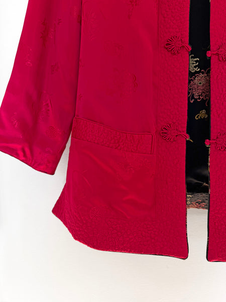 1960s Reversible Satin Brocade Jacket • (Size S/M)