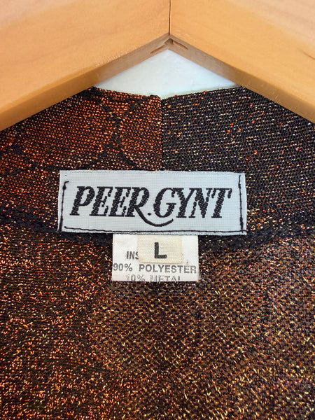Vintage Metallic Lurex Top/Jacket • (Size L)