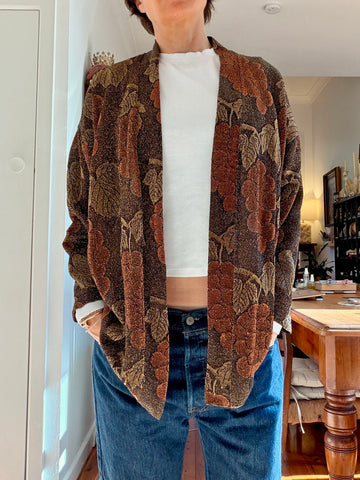 Vintage Metallic Lurex Top/Jacket • (Size L)