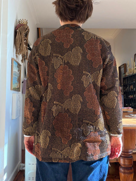 Vintage Metallic Lurex Top/Jacket • (Size L)