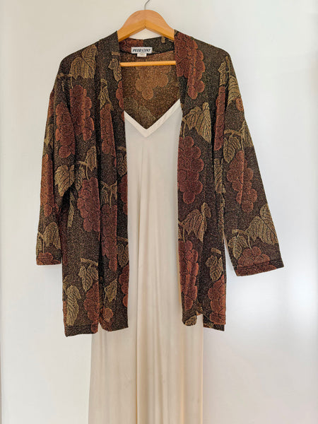 Vintage Metallic Lurex Top/Jacket • (Size L)