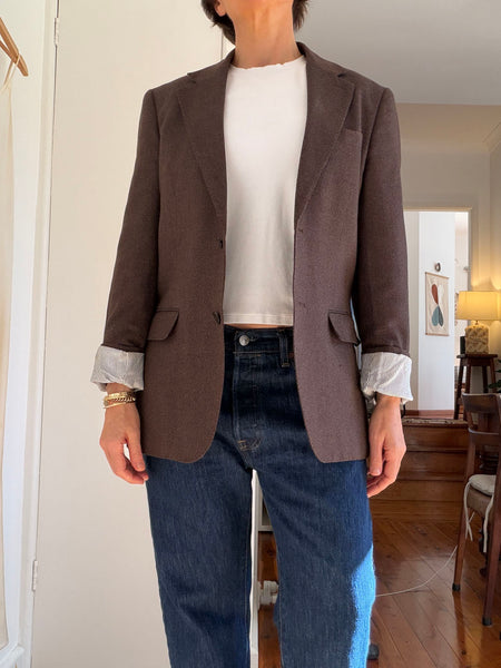 Pre-Loved Men's Slim Fit Taupe Blazer • (Size 12)