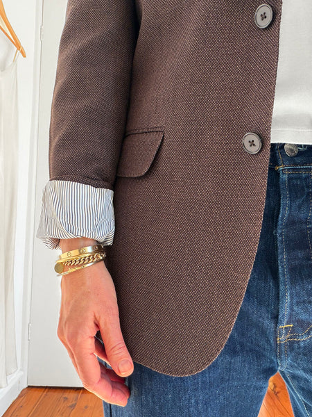 Pre-Loved Men's Slim Fit Taupe Blazer • (Size 12)
