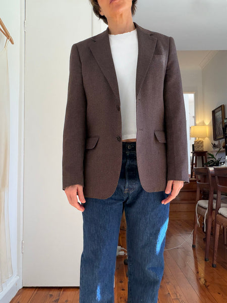 Pre-Loved Men's Slim Fit Taupe Blazer • (Size 12)