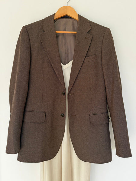 Men's Slim Fit Taupe Blazer • (Size 12)