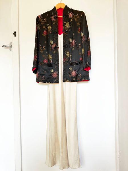 1960s Reversible Satin Brocade Jacket • (Size S/M)