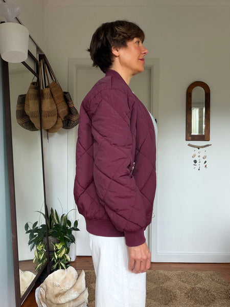 Chubby Burgundy Puffer Jacket • Size 6