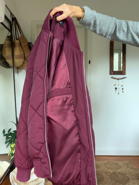 Chubby Burgundy Puffer Jacket • Size 6