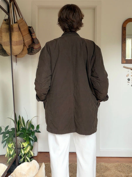BUFFALO Men's Waxed Cotton Jacket • (Size 110) Fits 10-14