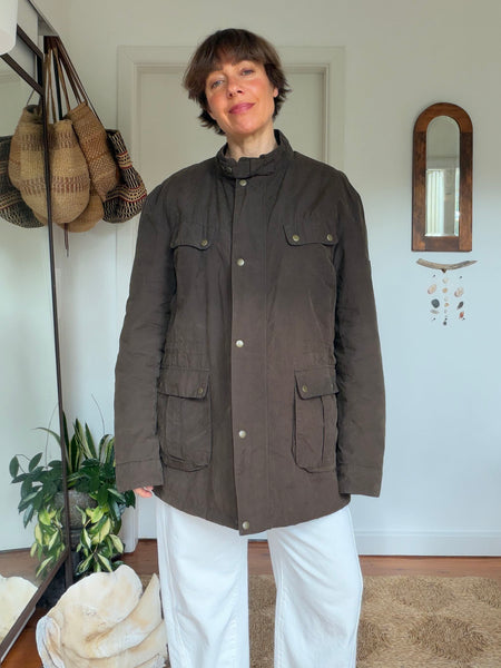 BUFFALO Men's Waxed Cotton Jacket • (Size 110) Fits 10-14