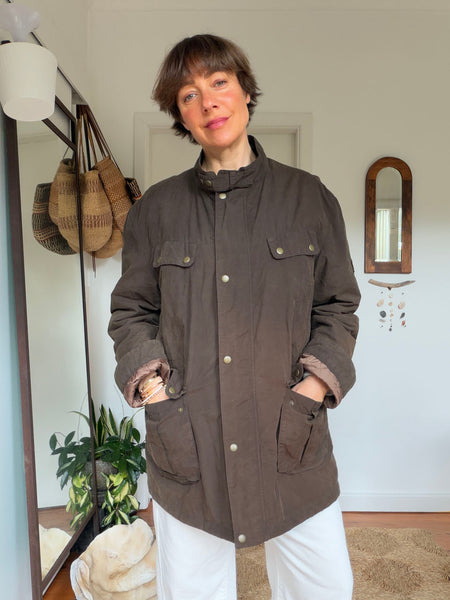 BUFFALO Men's Waxed Cotton Jacket • (Size 110) Fits 10-14
