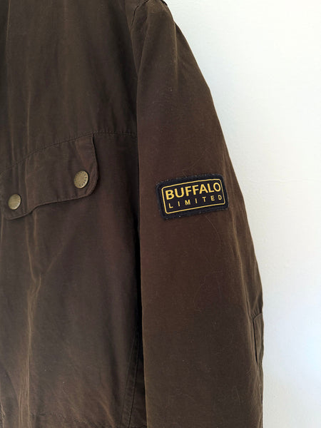 BUFFALO Men's Waxed Cotton Jacket • (Size 110) Fits 10-14