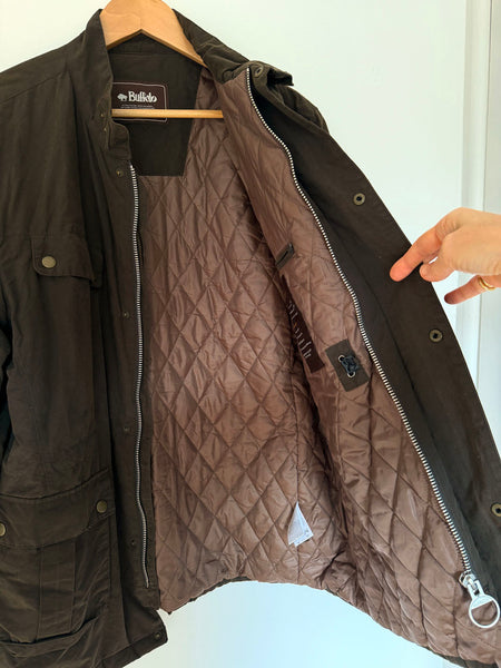 BUFFALO Men's Waxed Cotton Jacket • (Size 110) Fits 10-14
