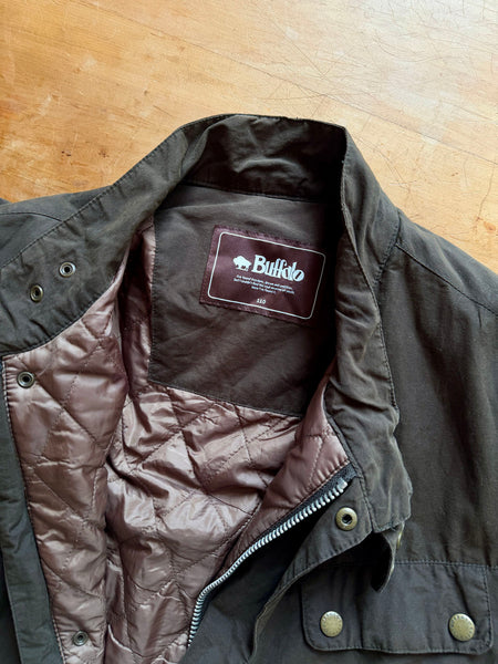 BUFFALO Men's Waxed Cotton Jacket • (Size 110) Fits 10-14