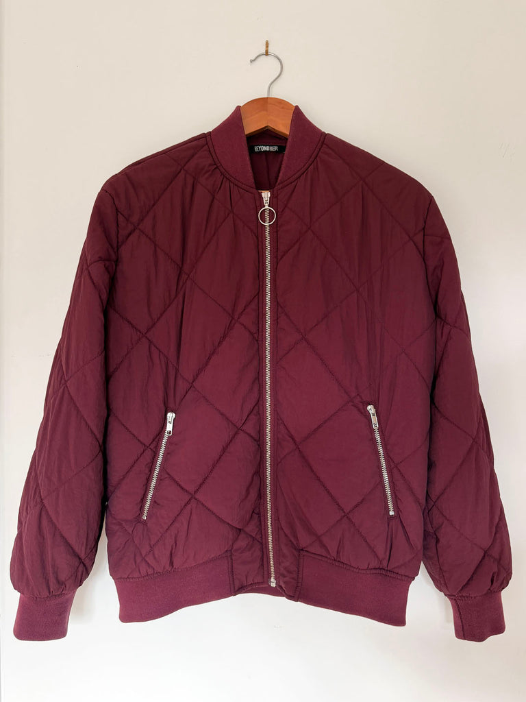 Chubby Burgundy Puffer Jacket • Size 6