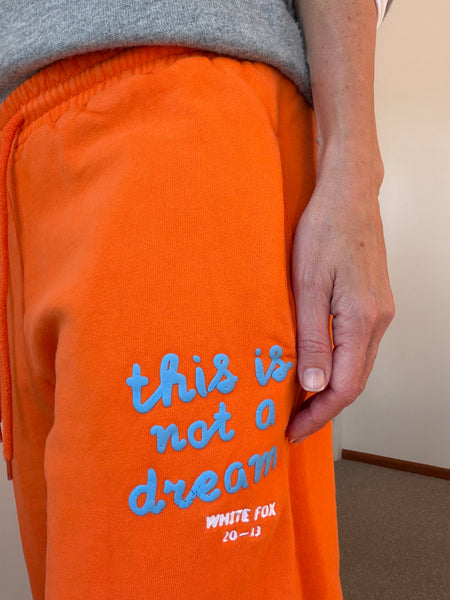 Pre-Loved WHITE FOX Orange Track Pants • Size XS