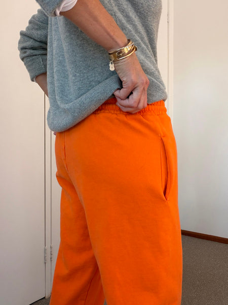Pre-Loved WHITE FOX Orange Track Pants • Size XS