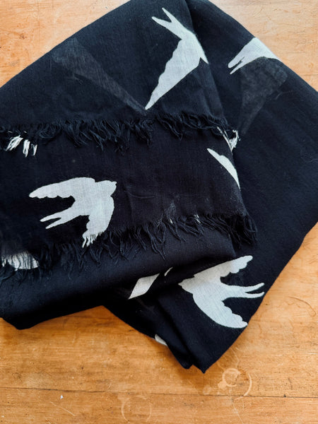 Pre-Loved Birds Scarf/Sarong • 200cm x 100cm