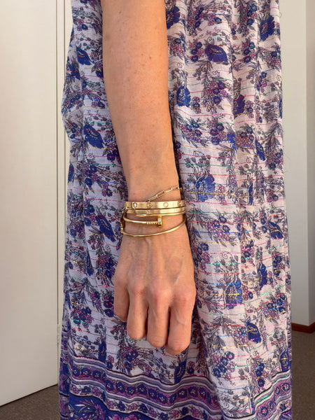 Pre-Loved Indian Cotton Lurex Sleeveless Dress • Size 10