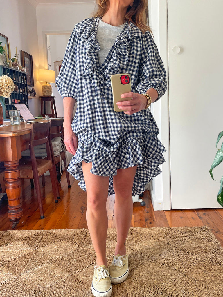 Lee mathews gingham dress sales