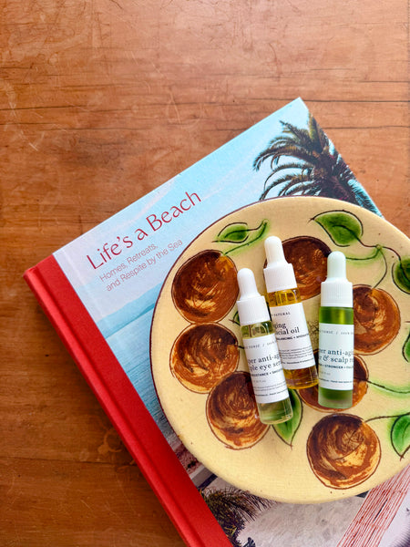 THE BEAUTY SET 6 • 10ml Scalp & Hair Renewal Oil + 10ml Facial Oil + 10ml Eye Serum • (SAVE 15%) NEW