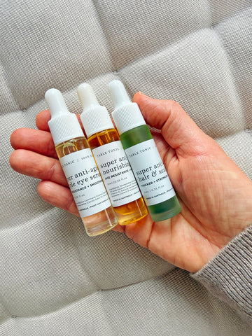 THE BEAUTY SET 6 • 10ml Scalp & Hair Renewal Oil + 10ml Facial Oil + 10ml Eye Serum • (SAVE 15%) NEW