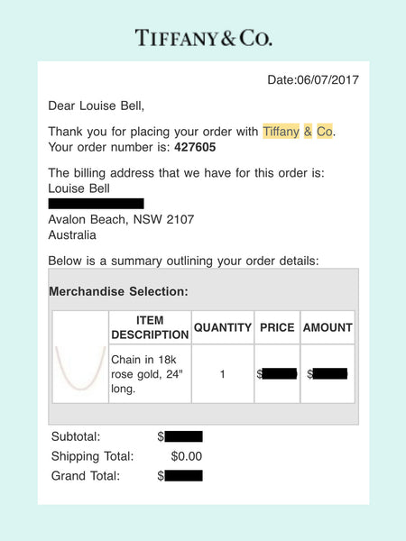 TIFFANY & CO Solid 18k Rose Gold Chain • (24 inch)