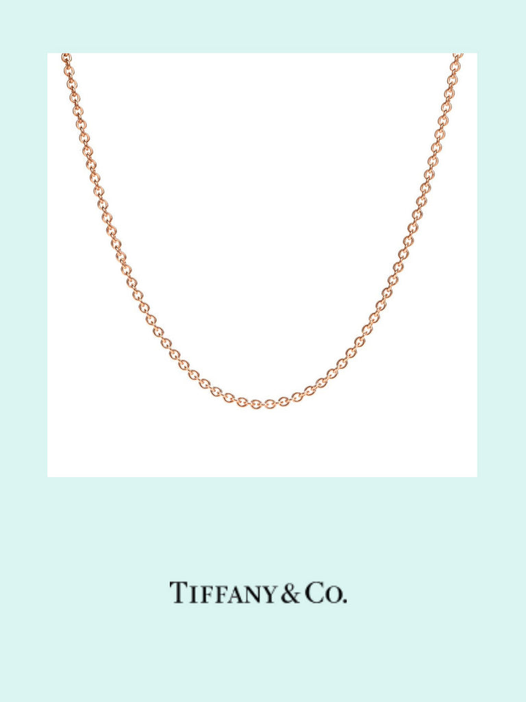 TIFFANY & CO Solid 18k Rose Gold Chain • (24 inch)