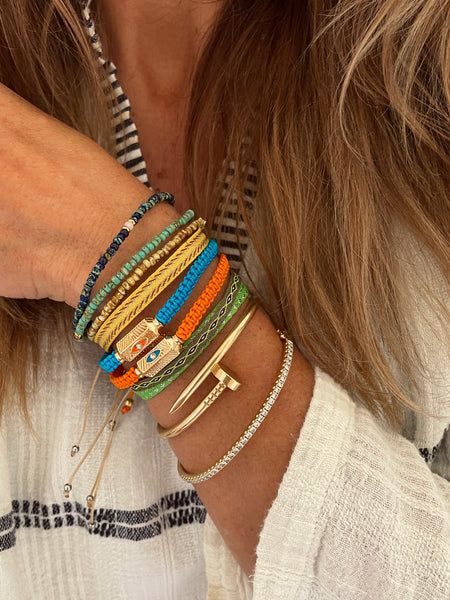 INTENTION Bracelet Duo (Turquoise + Coffee) • NEW