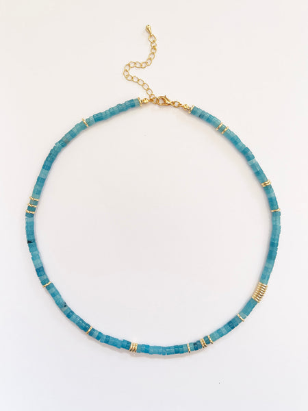 Crystal PUKA Choker (Azure)