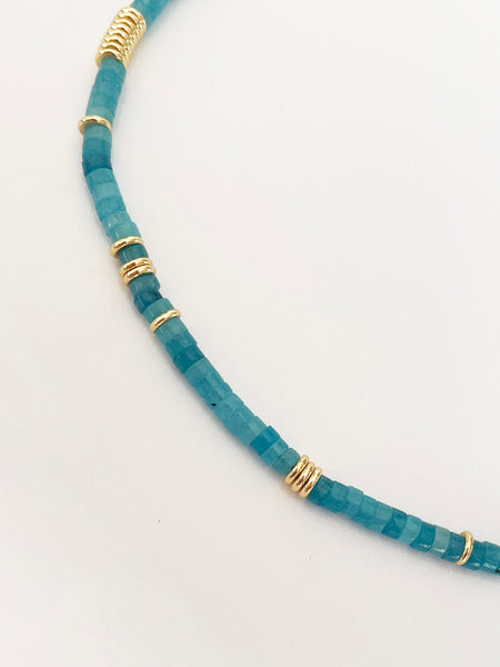 Crystal PUKA Choker (Azure)