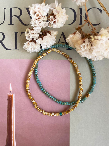 INTENTION Bracelet Duo (Turquoise + Coffee) • NEW