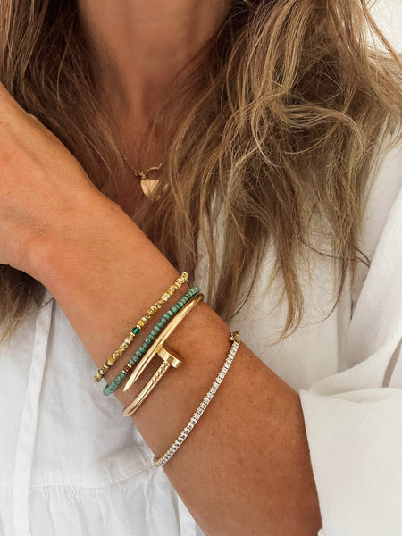 INTENTION Bracelet Duo (Turquoise + Coffee) • NEW