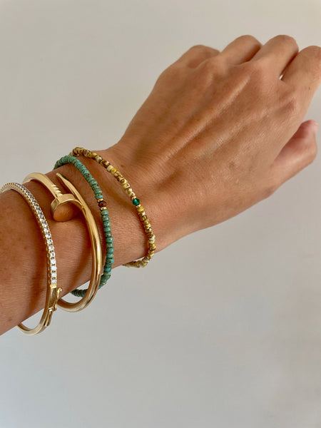 INTENTION Bracelet Duo (Turquoise + Coffee) • NEW