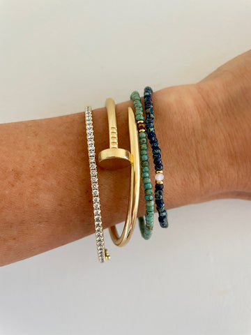 INTENTION Bracelet Duo (Turquoise + Ink) • NEW