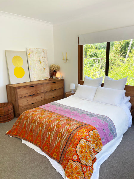 Vintage Indian Reversible Kantha Throw (Number 48)