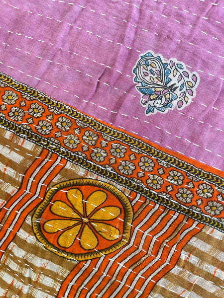 Vintage Indian Reversible Kantha Throw (Number 48)