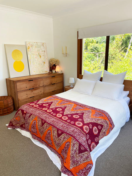 Vintage Indian Reversible Kantha Throw (Number 48)