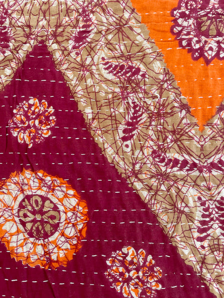 Vintage Indian Reversible Kantha Throw (Number 48)