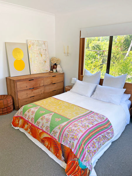 Vintage Indian Reversible Kantha Throw (Number 55)