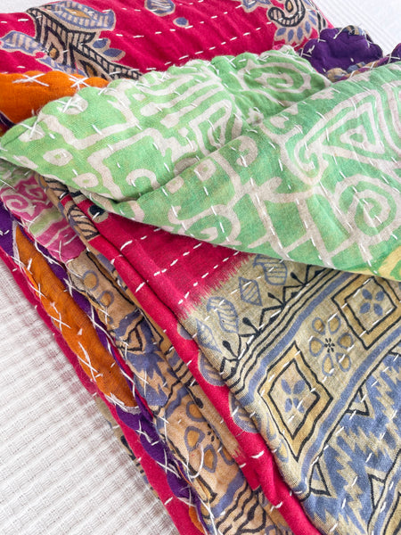 Vintage Indian Reversible Kantha Throw (Number 63)