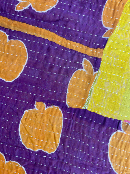 Vintage Indian Reversible Kantha Throw (Number 63)