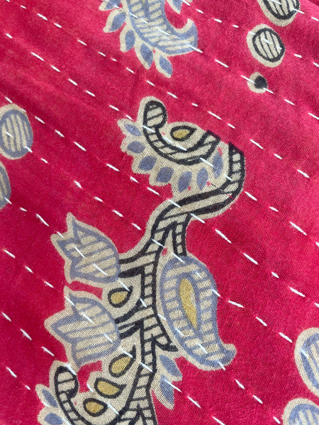 Vintage Indian Reversible Kantha Throw (Number 63)