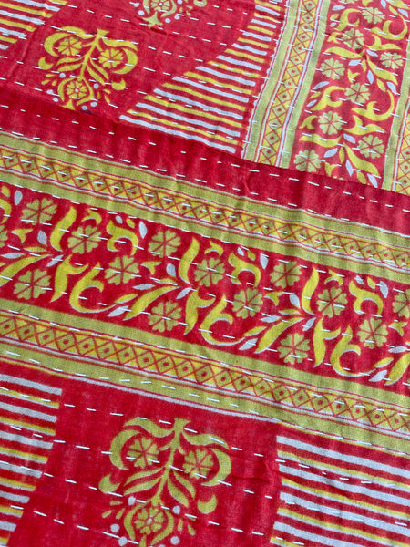 Vintage Indian Reversible Kantha Throw (Number 64)